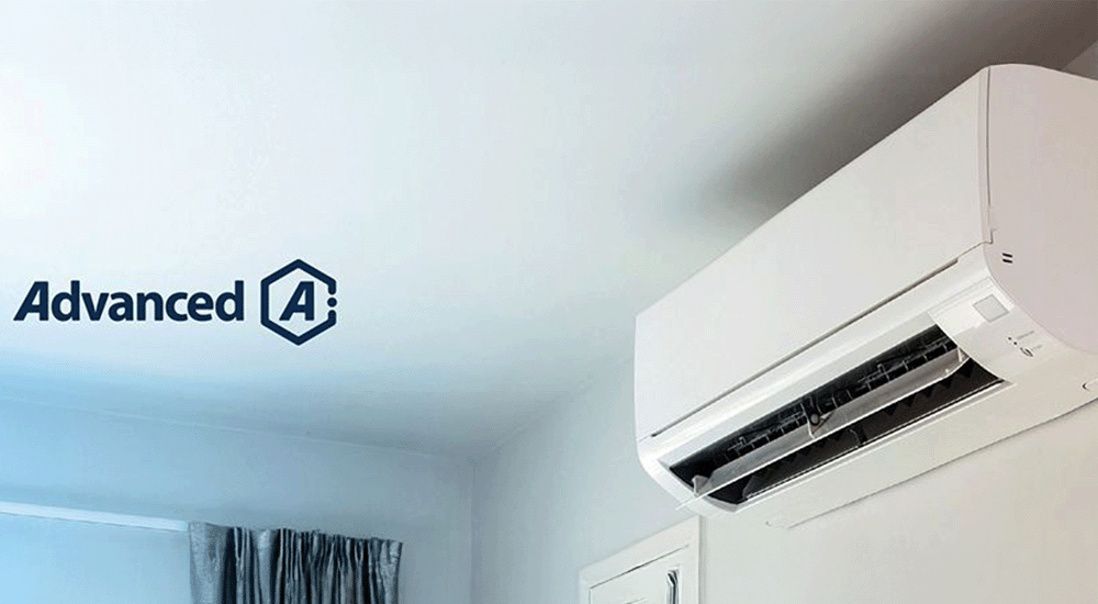 Een propere airco-binnenunit dankzij de reinigingsproducten van Advanced